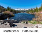 Beautiful Twin Lake landscape around Mammoth at California