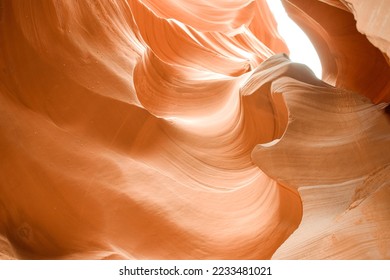 Beautiful twisting rockformation in lower antelope canyon, Utah