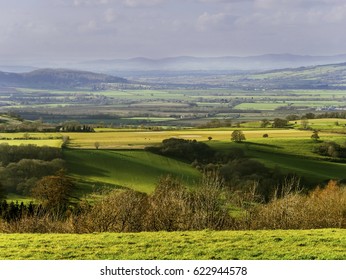 Beautiful Typical Lush Green Landscape England Cotswolds
