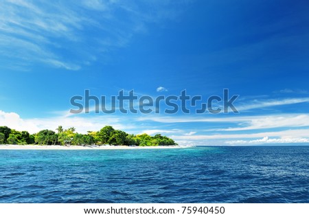 Beautiful uninhabited island at Philippines