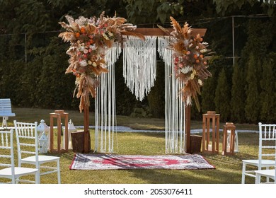 Beautiful Unusual Boho Chic Wedding Arch For Ceremony