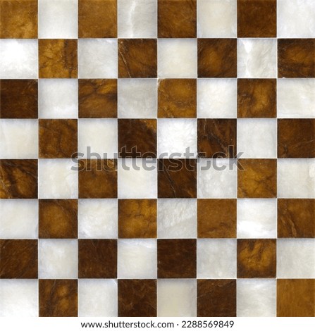Beautiful used marble chessboard; detailed image