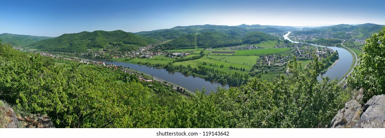 Beautiful Valley With River Labe In North Bohemia, Czech Republic