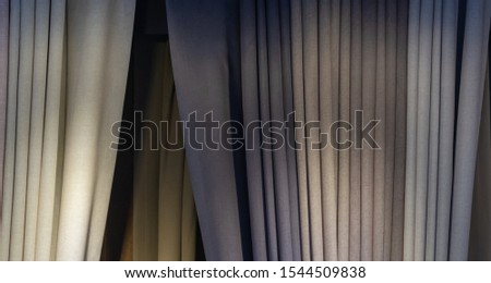 Beautiful variety of colors fabric curtains textured or drapes interior modern luxury room decoration for background