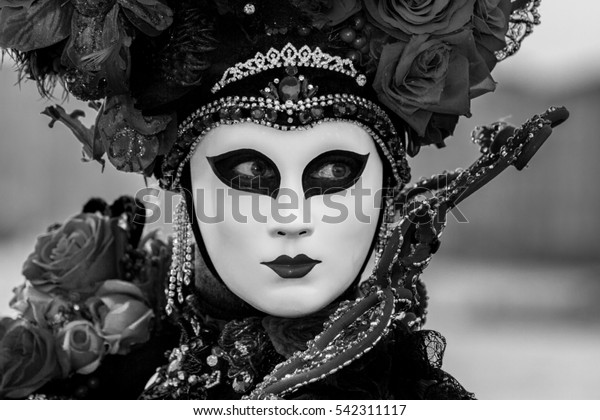 Beautiful Venetian Mask Amazing Eyes During Stock Photo (Edit Now ...