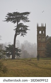 A Beautiful Vertical Shot Of Stowe School, Gothic Temple Buckingham UK