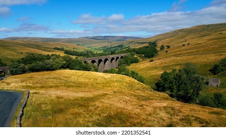 Beautiful Viaduct In The Yorkshire Sales National Park - Drone Photography