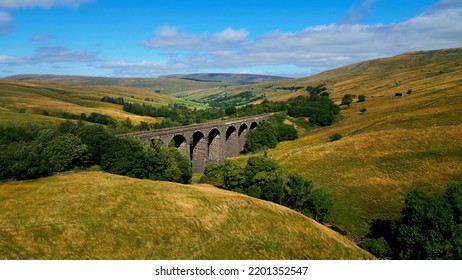 Beautiful Viaduct In The Yorkshire Sales National Park - Drone Photography