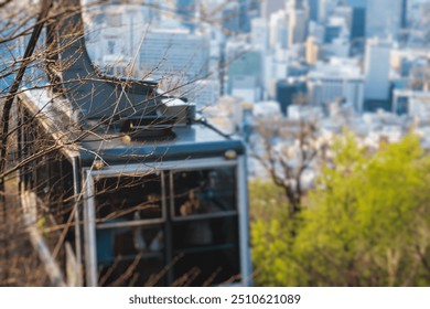 Beautiful vibrant aerial sunset view of Seoul, South Korea skyline, with mountains and sprin scenery beyond the city, seen from observation deck of Namsan Park, Gyeonggi-do province, Republic of Korea - Powered by Shutterstock