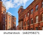 Beautiful Victorian buildings (late 19th century) of the Lace  Market district in Nottingham, England, Great Britain 