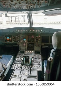 Beautiful View Of A320 Cockpit In The Morning