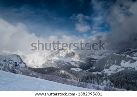 beautiful view after the snowfall