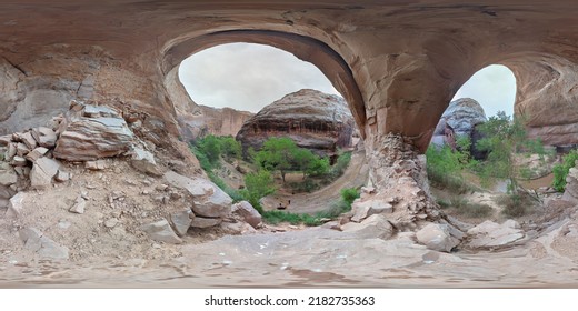 A Beautiful View Of The Arch-like Natural Rock Formation, Among Other Rocks