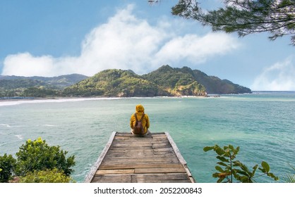 The Beautiful View Of The Beach Lampon Kebumen