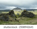 A beautiful view of the black church of Budir in Iceland located on the Snæfellsnes peninsula. 