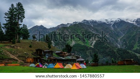 Beautiful view of Camping area of fairy meadows & nagha parbat