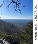 Beautiful view from cheaha mountain overlooking the land 