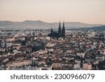 A beautiful view of the city of Clermont-Ferrand in France