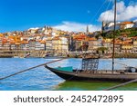 Beautiful view of the city of Porto on a beautiful summer day. Porto, Portugal