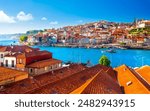 Beautiful view of the city of Porto on a beautiful summer day. Porto, Portugal