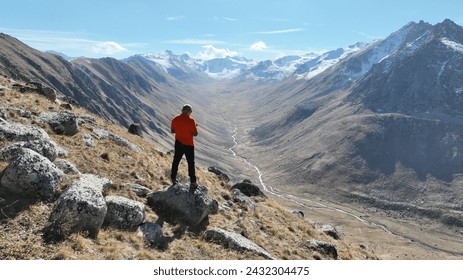 A beautiful view from a commanding hill overlooking the karmic valley