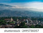 Beautiful view of the commune 13 of the city of Medellin, Colombia.