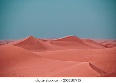 beautiful view of desert Sand dunes from zulfi riyadh saudi arabia