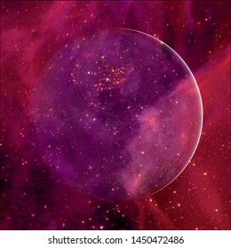 Beautiful view of earth from space. Elements of this image furnished by NASA.