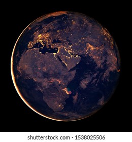 Beautiful view of earth from space. Elements of this image furnished by NASA.