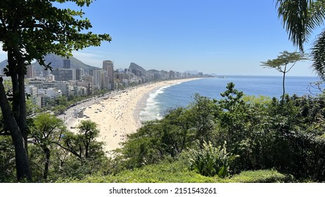A beautiful view of famous Ipanema and Leblon beaches in Rio de Janeiro, Brazil