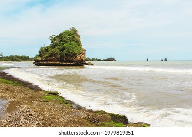 The beautiful view from Goa Cina Beach in Malang, East Java, Indonesia. Goa Cina is one of the famous destination in east java. Many people from out of town coming here. (17 November 2015)