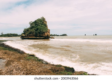 The beautiful view from Goa Cina Beach in Malang, East Java, Indonesia. Goa Cina is one of the famous destination in east java. Many people from out of town coming here. (17 November 2015)