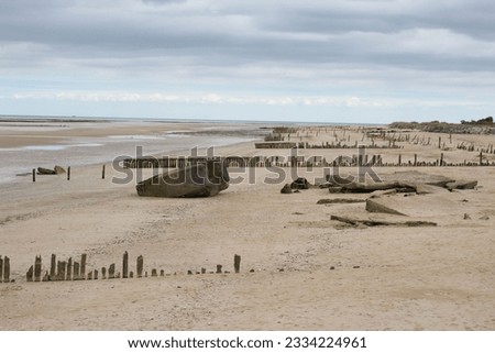 A beautiful view of Gold Beach in Normandy, a famous spot of the Allied invasion of France during World War 2