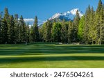 Beautiful view of golf course in Banff National Park Alberta, Canada