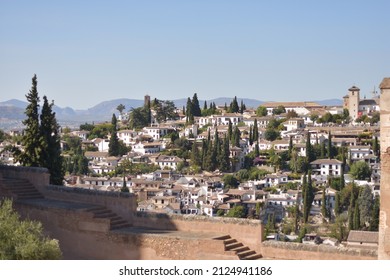 beautiful view of Granada from the alhambra - Shutterstock ID 2124941186