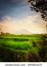 Beautiful View Of Gunung Lawu (Mount Lawu) During Sunset In Ngawi, East Java, Indonesia