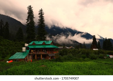 A Beautiful View Of A House At Kalga Village Of Kullu District,himachal Pradesh India.