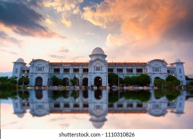 Beautiful view of Ipoh Railway Station,Perak,Malaysia during sunset. Soft focus,motion blur due to long exposure - Powered by Shutterstock