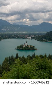 Beautiful view of Lake Bled Castle, Slovenia. 
