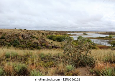 Beautiful View Of Lake Carl Etling From The Scenic Overlook In Black Mesa State Park In The Panhandle Of Oklahoma