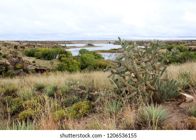 Beautiful View Of Lake Carl Etling From The Scenic Overlook In Black Mesa State Park In The Panhandle Of Oklahoma