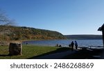 Beautiful view from the lake at Devil