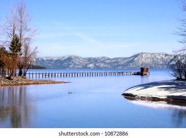 Beautiful View Of Lake Tahoe At Tahoe City, California