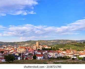 A beautiful view of the Lamego town center and a castle in Portugal