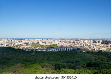 Beautiful View Of Lisbon, Portugal From Monsanto Park