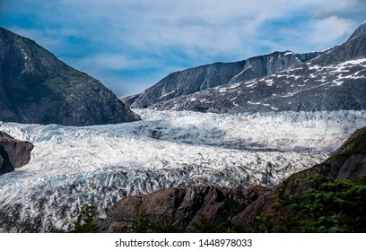 A Beautiful View Of The Mendenhall Glacier In Mendenhall Valley, Alaska.