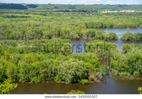 Beautiful View Mississippi River Seen Red Stock Photo Edit Now