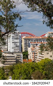 Beautiful View From Monsanto Park To Benfica Soccer Stadium