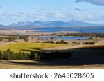 Beautiful view of Moulting Lagoon and Freycinet - Apslawn, Tasmania, Australia