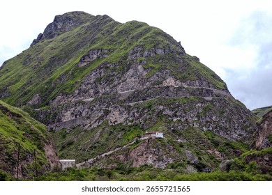 A beautiful view of the mountain called Devil's nose in Ecuador